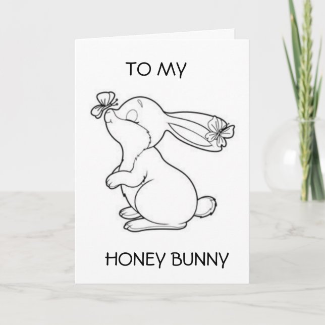 HONEY BUNNY LET'S CELEBRATE OUR "ANNIVERSARY" CARD (Front)