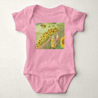 Honey Bunny Meets The Honey Bees Baby Bodysuit
