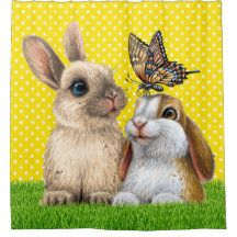 Honey Bunny Shower Curtain