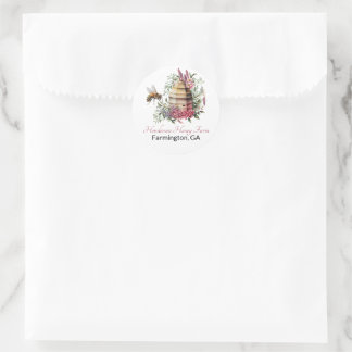 Honey Business Branding Classic Round Sticker