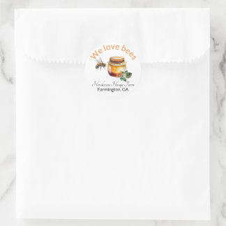 Honey Business Branding Classic Round Sticker