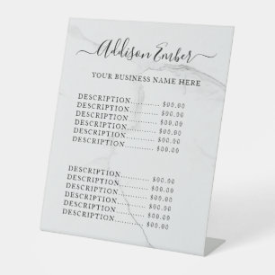  Honey Business Price List Pedestal Sign
