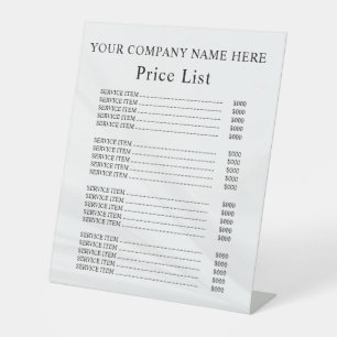 Honey Business Price List Pedestal Sign