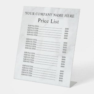 Honey Business Price List Pedestal Sign