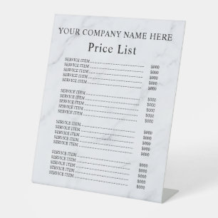 Honey Business Price List Pedestal Sign