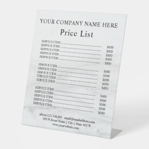 Honey Business Price List Pedestal Sign