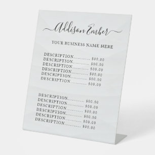  Honey Business Price List Pedestal Sign