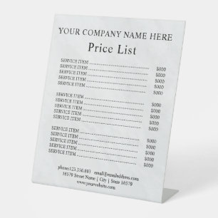 Honey Business Price List Pedestal Sign