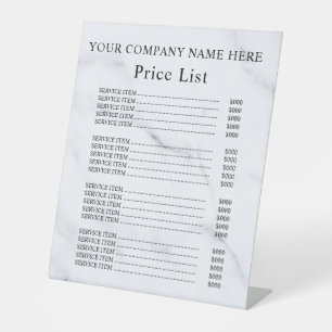 Honey Business Price List Pedestal Sign