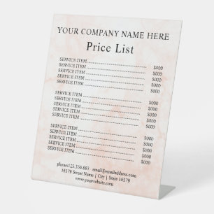 Honey Business Price List Pedestal Sign