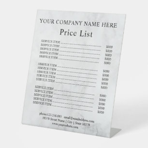 Honey Business Price List Pedestal Sign