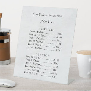 Honey Business Price List Pedestal Sign