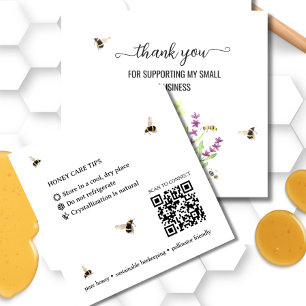 Honey care Watercolor BeeKeeper Honey Apairist Thank You Card
