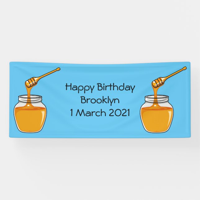 Honey cartoon illustration  banner (Horizontal)