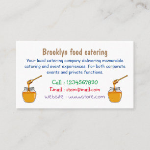 Honey cartoon illustration  business card
