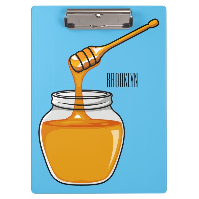 Honey cartoon illustration  clipboard (Front)