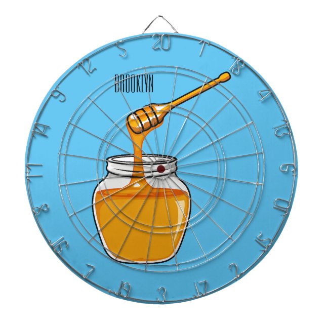 Honey cartoon illustration  dartboard (Front)