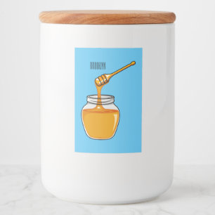 Honey cartoon illustration  food label