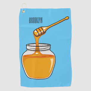 Honey cartoon illustration  golf towel