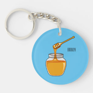 Honey cartoon illustration key ring