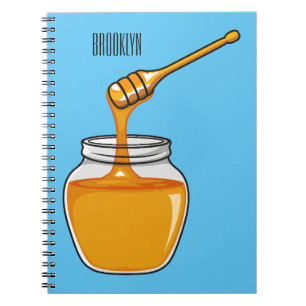 Honey cartoon illustration notebook