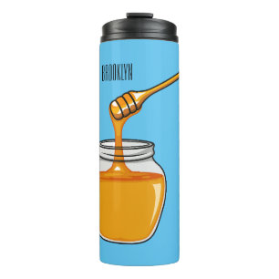 Honey cartoon illustration thermal tumbler