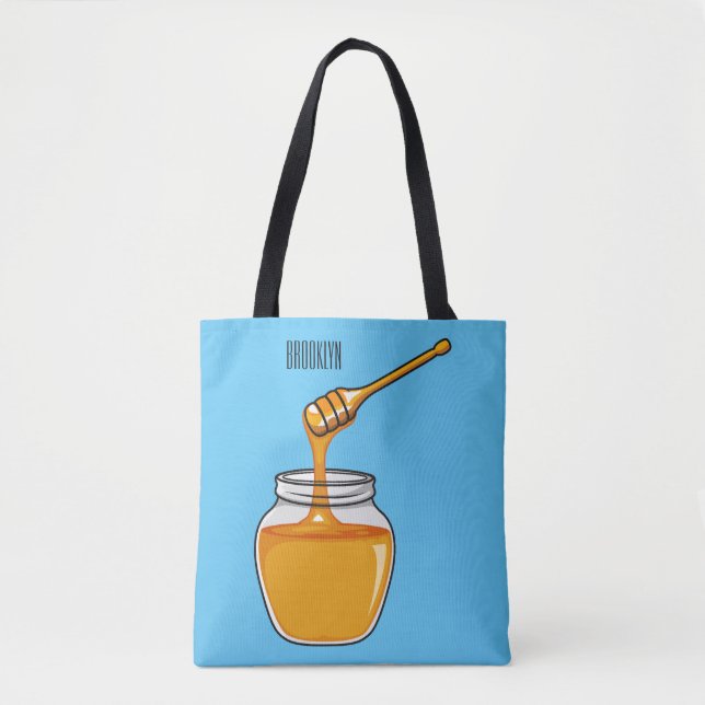 Honey cartoon illustration  tote bag (Front)