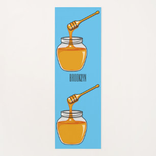 Honey cartoon illustration  yoga mat