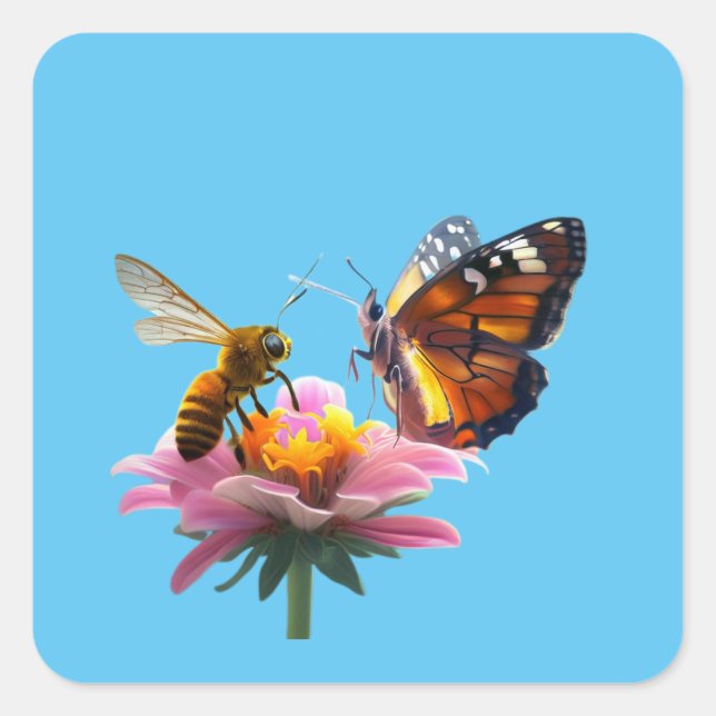 Honey Chat Square Sticker (Front)