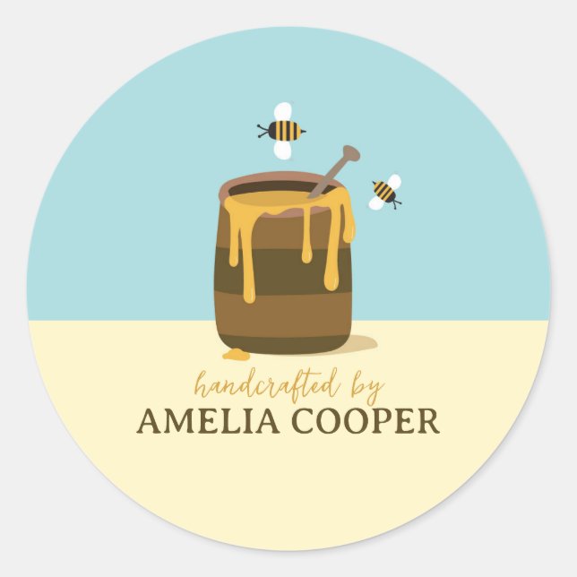 HONEY CLASSIC ROUND STICKER (Front)