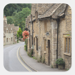 Honey coloured cottages in Castle Combe sticker