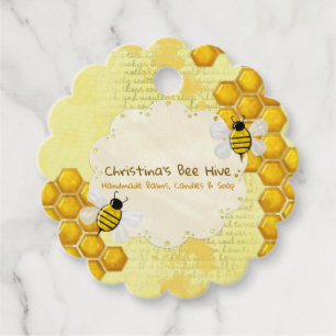 Honey Comb 3D Whimsey BUSINESS  Favour Tags