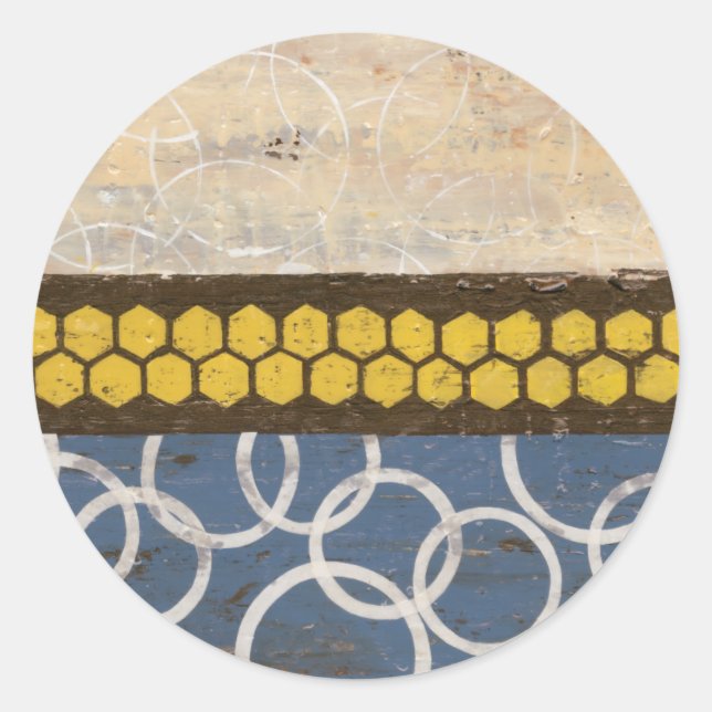 Honey Comb Abstract I Classic Round Sticker (Front)