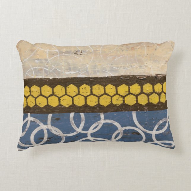 Honey Comb Abstract I Decorative Cushion (Front)