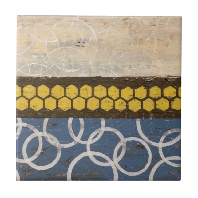 Honey Comb Abstract I Tile (Front)