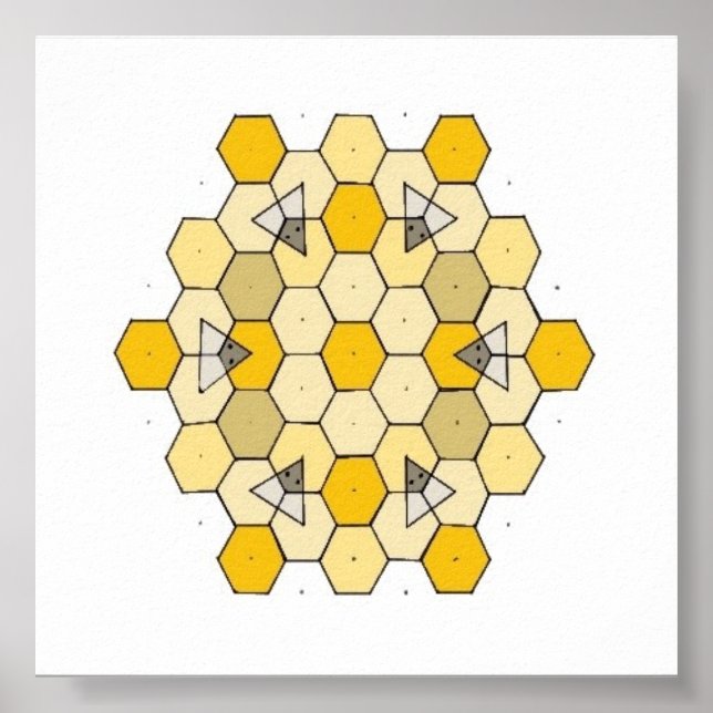 Honey Comb Rangoli Poster (Front)