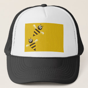 Honey Comb Yellow Gold Bee Bees Pattern Art Trucker Hat