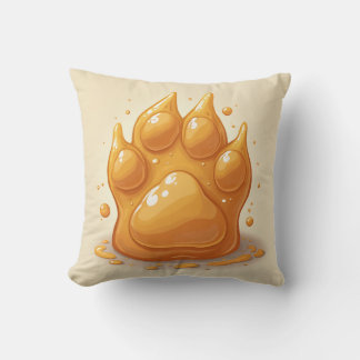 Honey-covered bear paw cushion