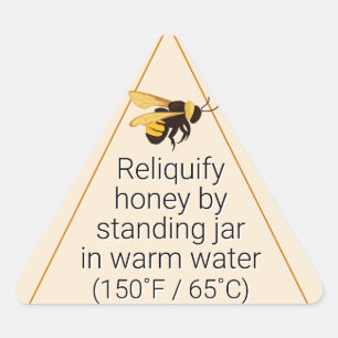 Honey Crystallisation Information  Triangle Sticker