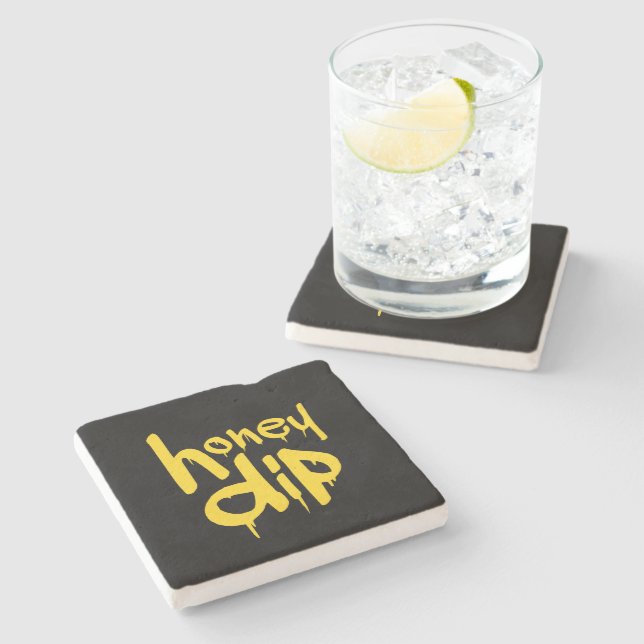 honey dip stone coaster (Side)
