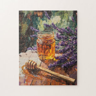 Honey Dipper and Lavender Scenic Jigsaw Puzzle