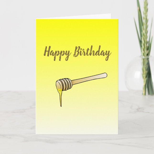 Honey Dipper Birthday Card (Front)