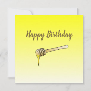 Honey Dipper Flat Greeting Birthday Card