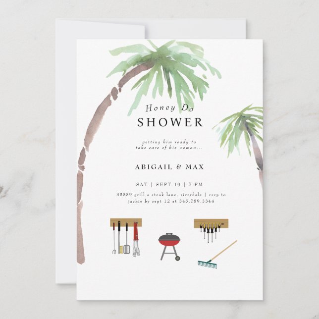 Honey Do Couples Bridal Shower Invitation (Front)