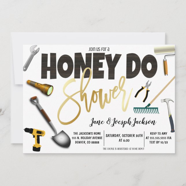 Honey Do Couples Shower Invitation (Front)