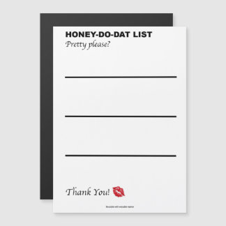Honey Do Dat List Magnetic Invitation