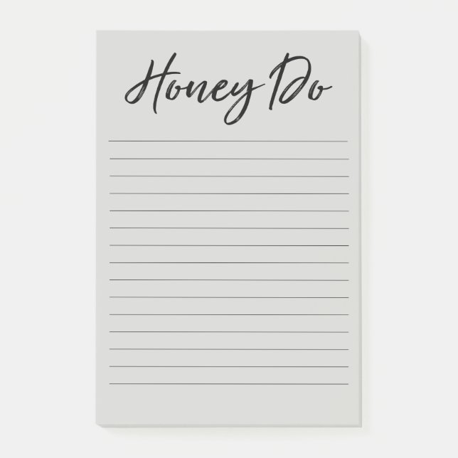Honey Do List Grey Notepad (Front)