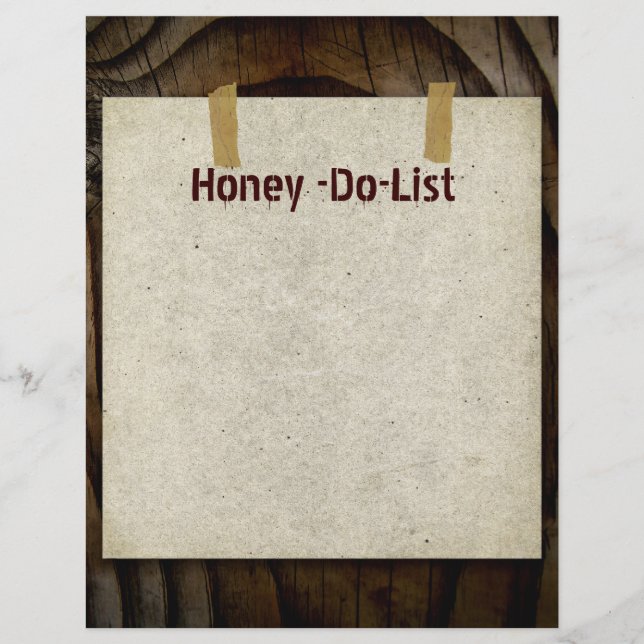 Honey-Do-List Letterhead Stationery (Front)