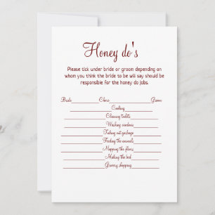 honey dos wedding bride groom part holiday card