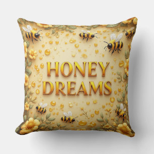Honey Dreams For Bee And Honey Lovers Cushion